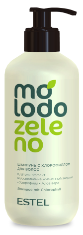 Шампунь
с хлорофиллом
для волос
Molodo Zeleno

400мл